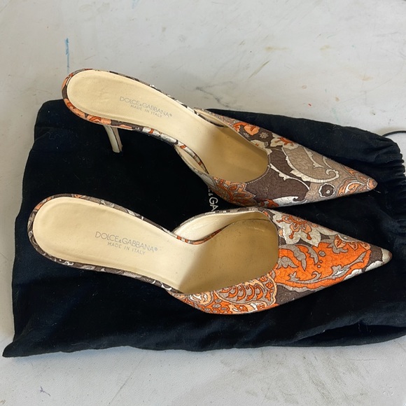 Dolce & Gabbana Canvas Mules Size 36 1/2 - Picture 4 of 7